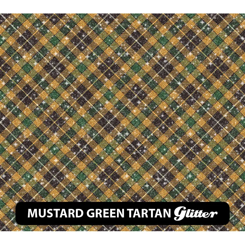 Plaid & Checker Box Glitter Patterned HTV (12" x 12")