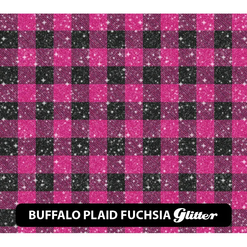 Plaid & Checker Box Glitter Patterned HTV (12" x 12")