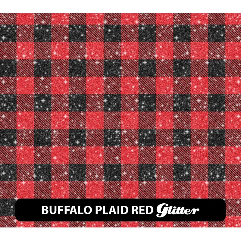 Plaid & Checker Box Glitter Patterned HTV (12" x 12")