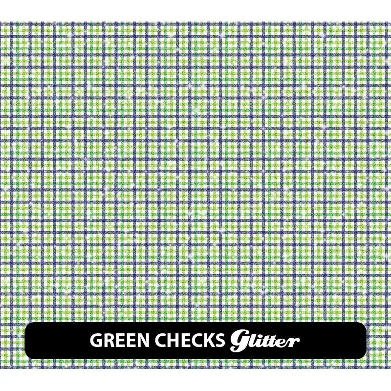 Plaid & Checker Box Glitter Patterned HTV (12" x 12")