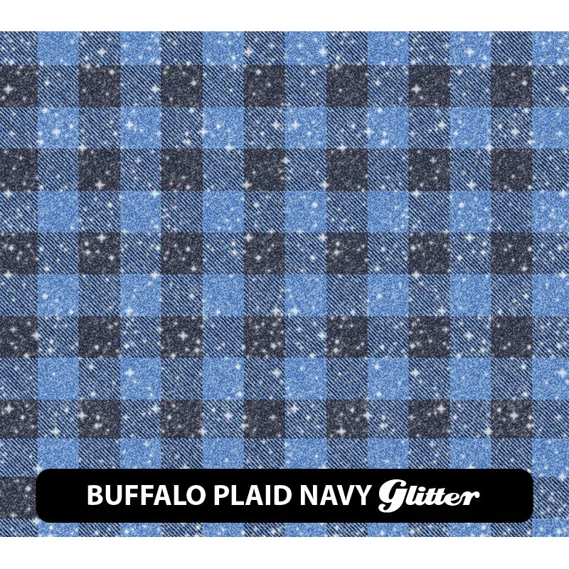 Plaid & Checker Box Glitter Patterned HTV (12" x 12")