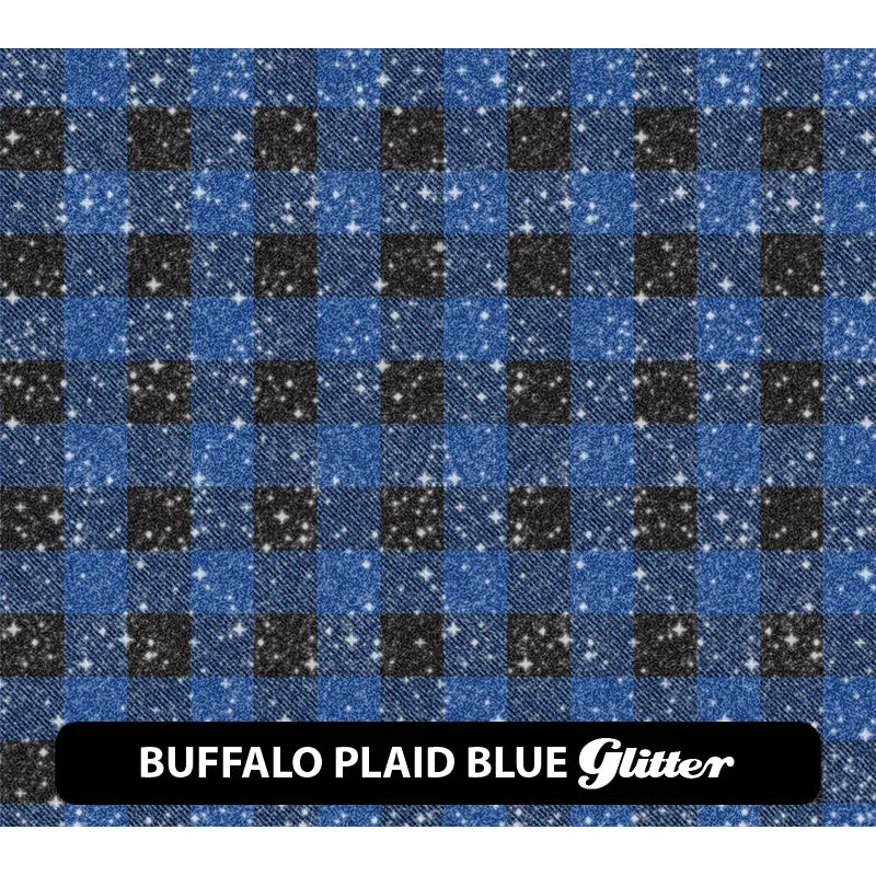 Plaid & Checker Box Glitter Patterned HTV (12" x 12")