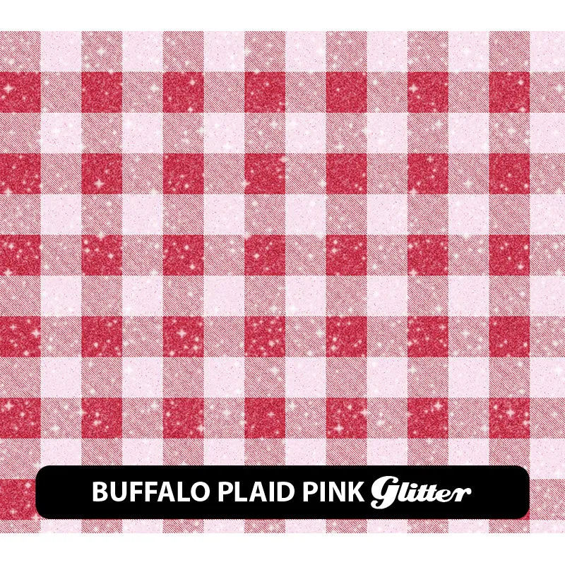 Plaid & Checker Box Glitter Patterned HTV (12" x 12")