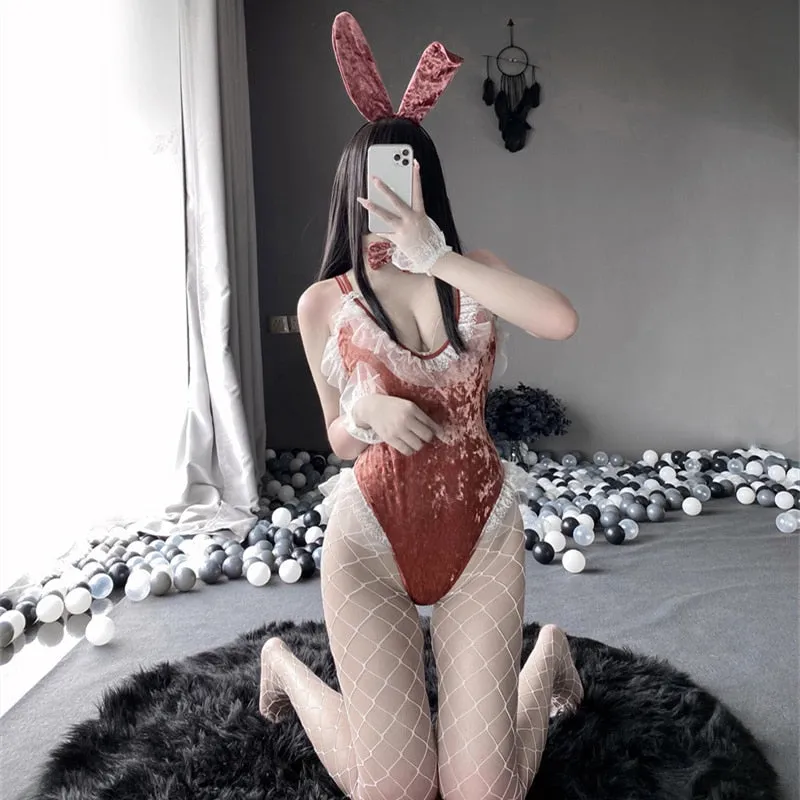 Plus Size Velour Bunny Cosplay (Up to 5XL)