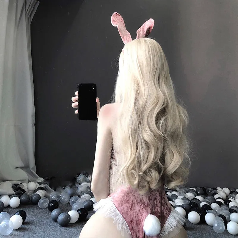 Plus Size Velour Bunny Cosplay (Up to 5XL)