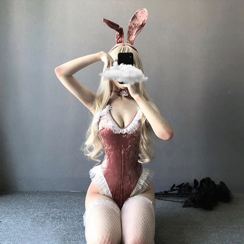 Plus Size Velour Bunny Cosplay (Up to 5XL)