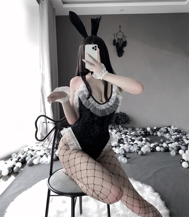 Plus Size Velour Bunny Cosplay (Up to 5XL)