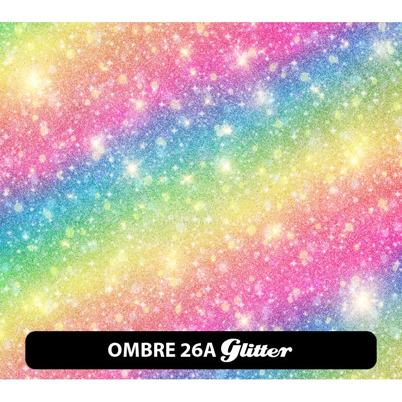 Pride / Rainbow Glitter Patterned HTV (12" x 12")