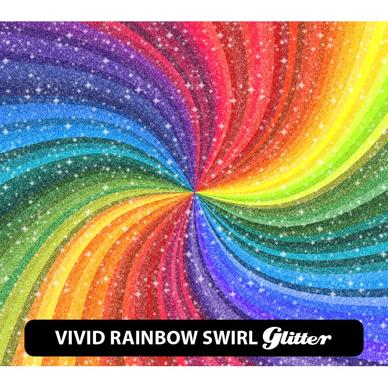 Pride / Rainbow Glitter Patterned HTV (12" x 12")