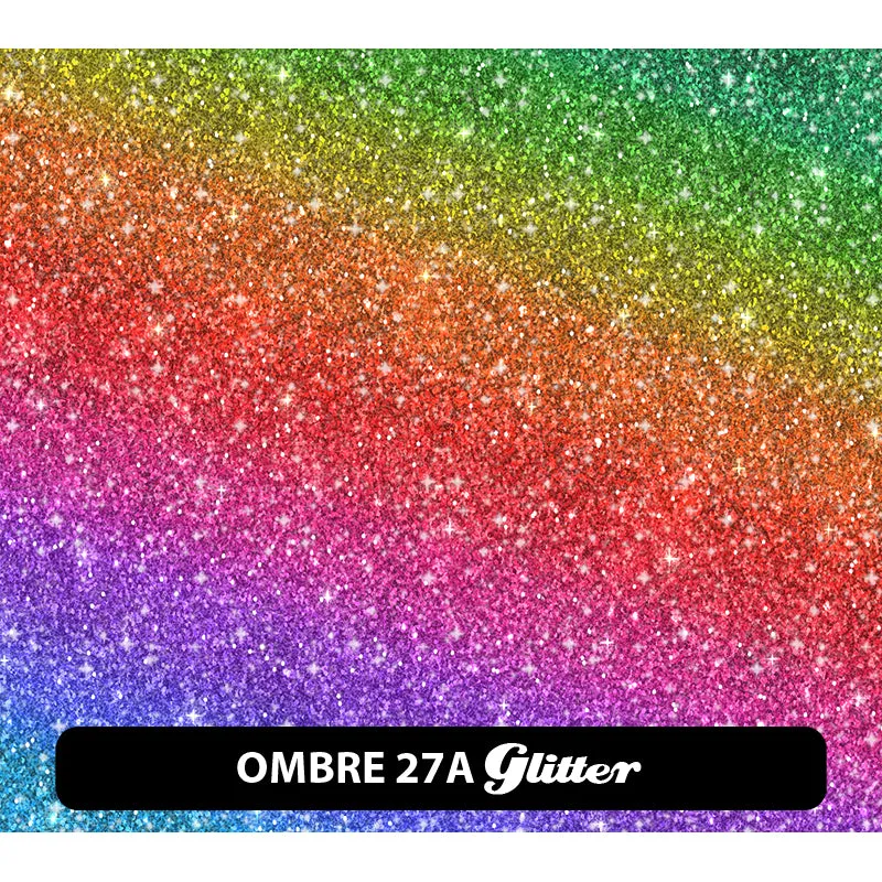 Pride / Rainbow Glitter Patterned HTV (12" x 12")