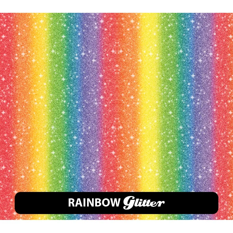 Pride / Rainbow Glitter Patterned HTV (12" x 12")