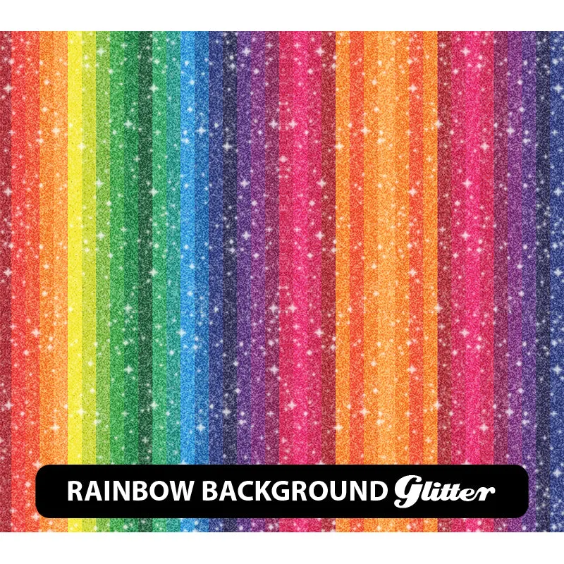 Pride / Rainbow Glitter Patterned HTV (12" x 12")