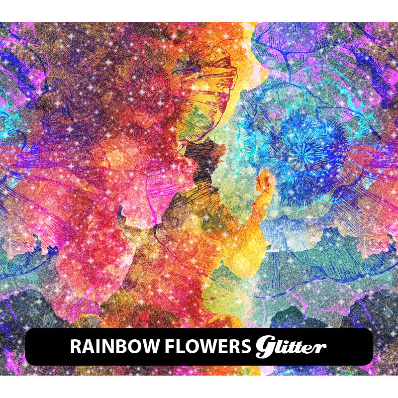 Pride / Rainbow Glitter Patterned HTV (12" x 12")