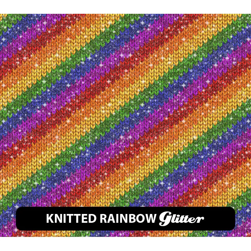 Pride / Rainbow Glitter Patterned HTV (12" x 12")