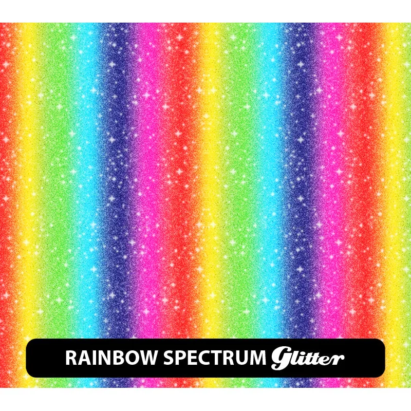 Pride / Rainbow Glitter Patterned HTV (12" x 12")