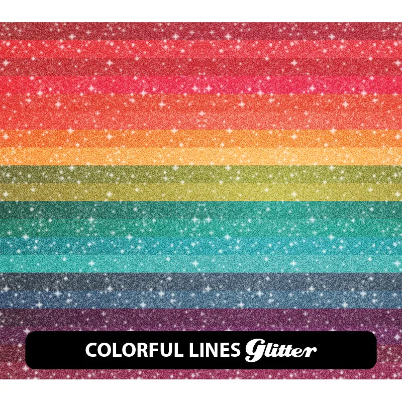 Pride / Rainbow Glitter Patterned HTV (12" x 12")