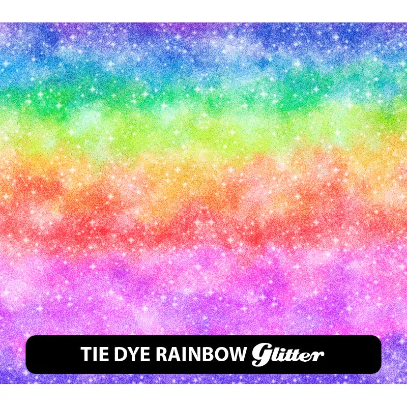 Pride / Rainbow Glitter Patterned HTV (12" x 12")