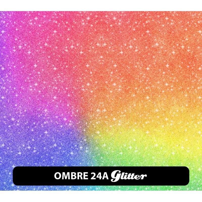 Pride / Rainbow Glitter Patterned HTV (12" x 12")