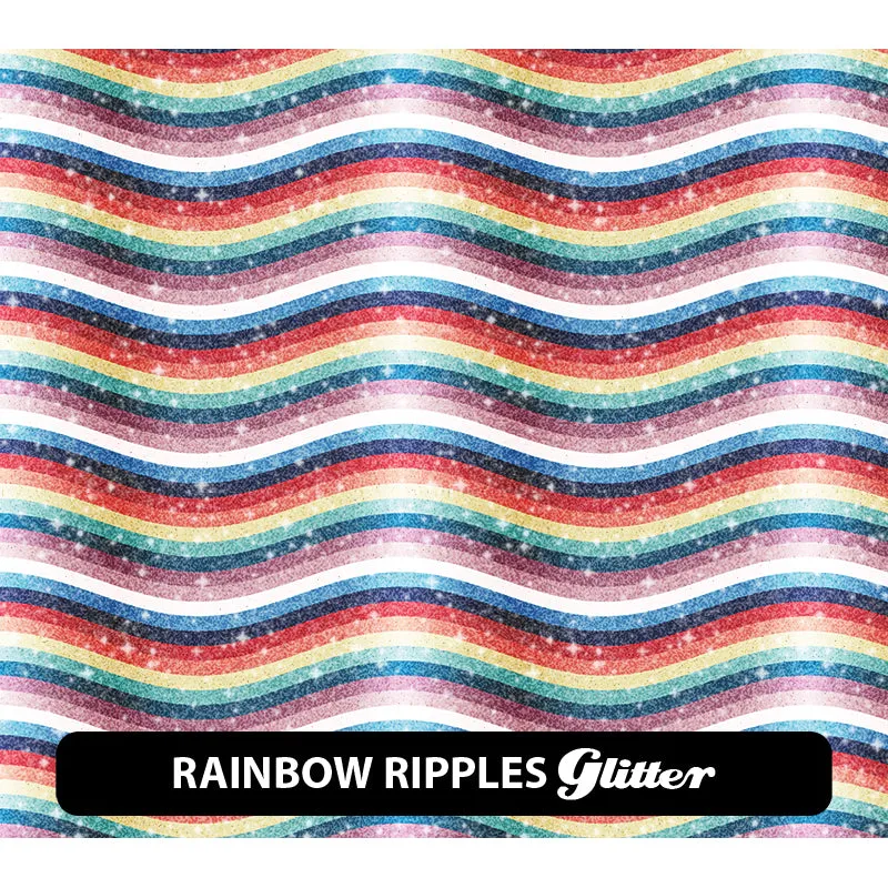 Pride / Rainbow Glitter Patterned HTV (12" x 12")