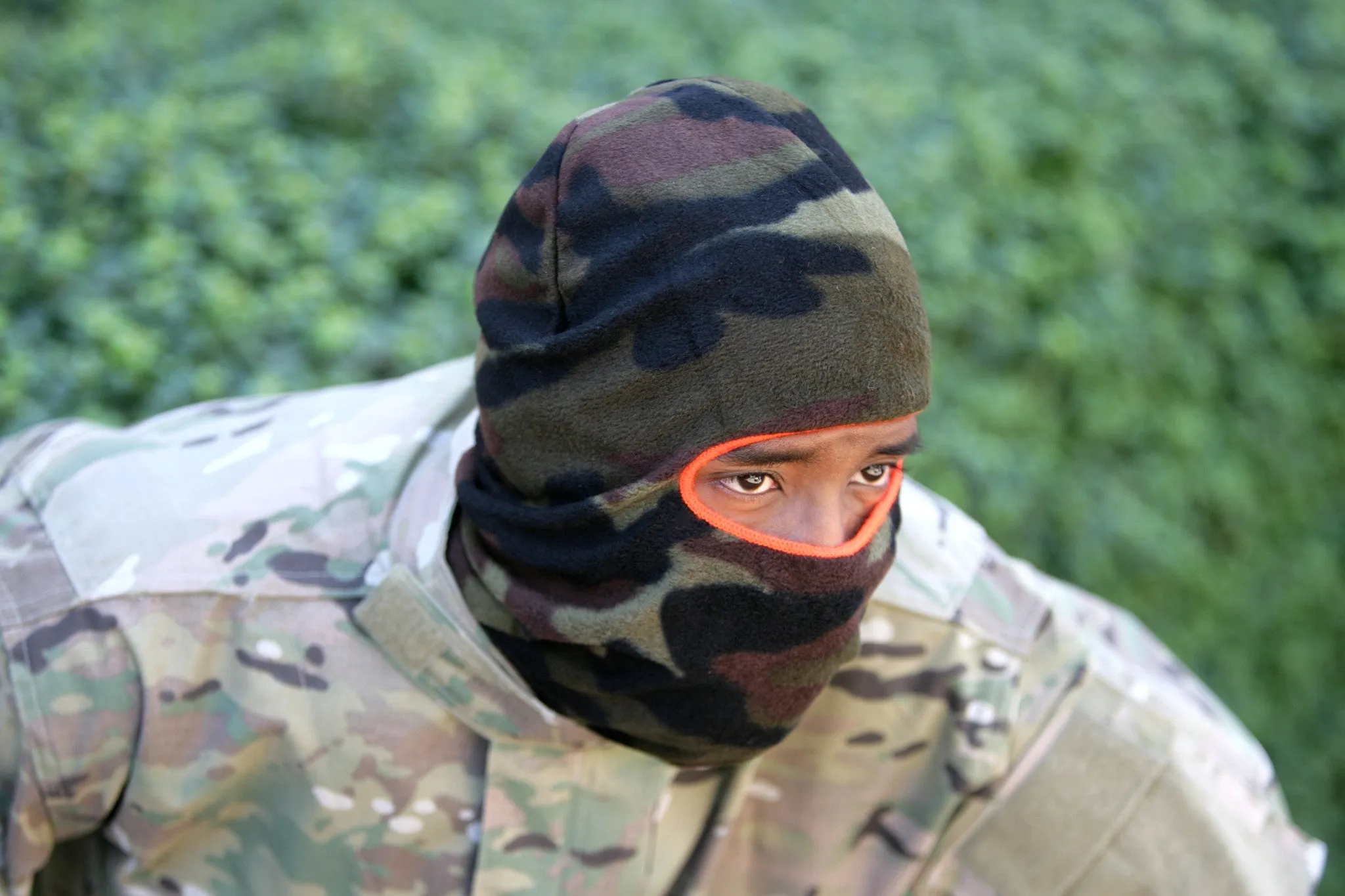 Reversible Camo Knit Face Mask