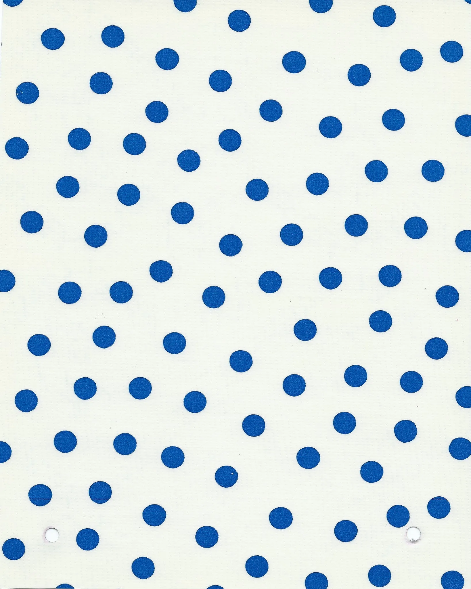 Round Oilcloth Tablecloth in Dot Blue