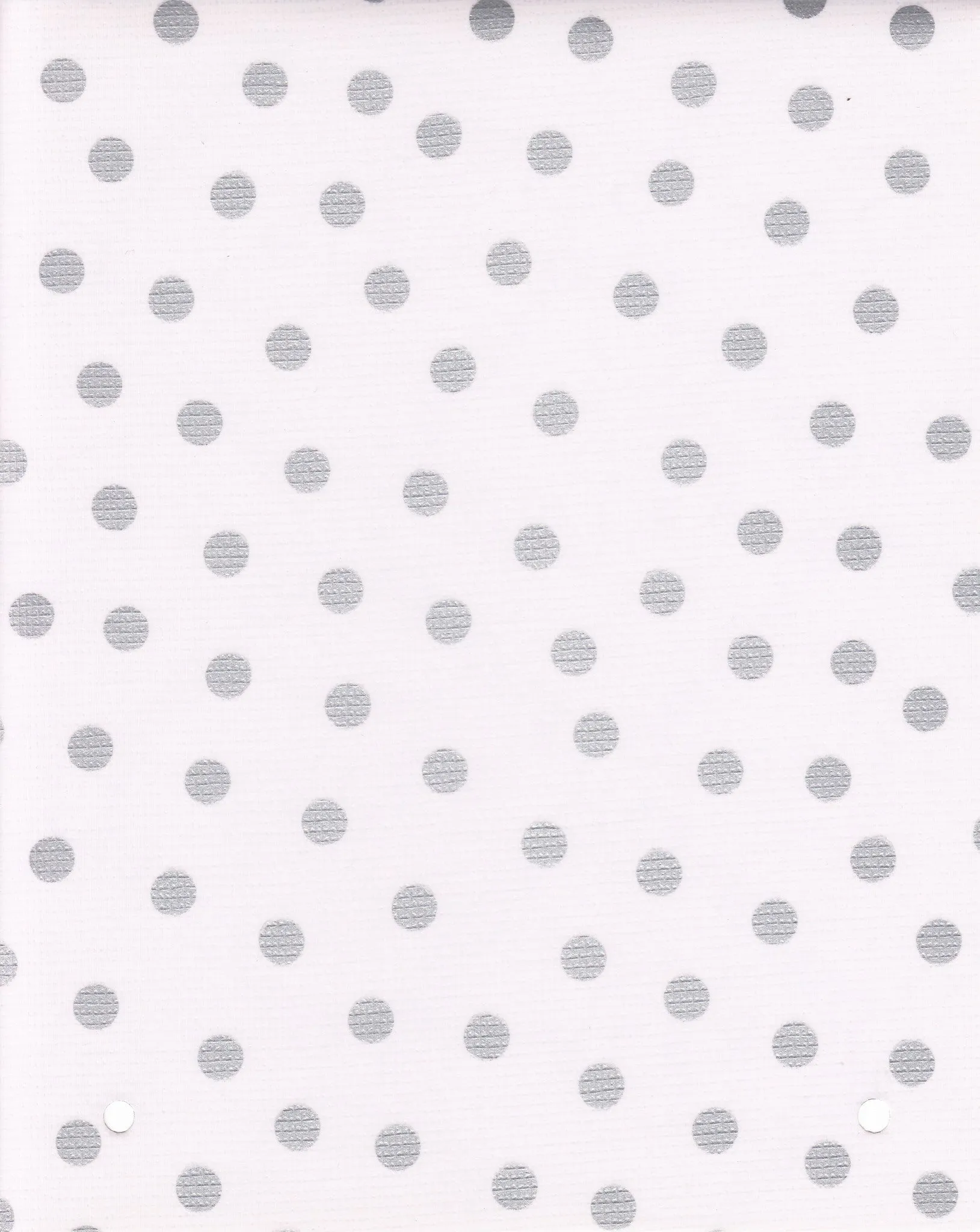 Round Oilcloth Tablecloth in Dot Silver