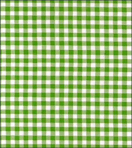 Round Oilcloth Tablecloth in Gingham Lime