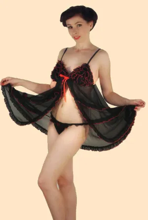 Ruffles Black Seethrough BabyDoll