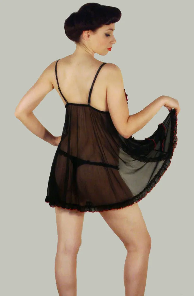 Ruffles Black Seethrough BabyDoll