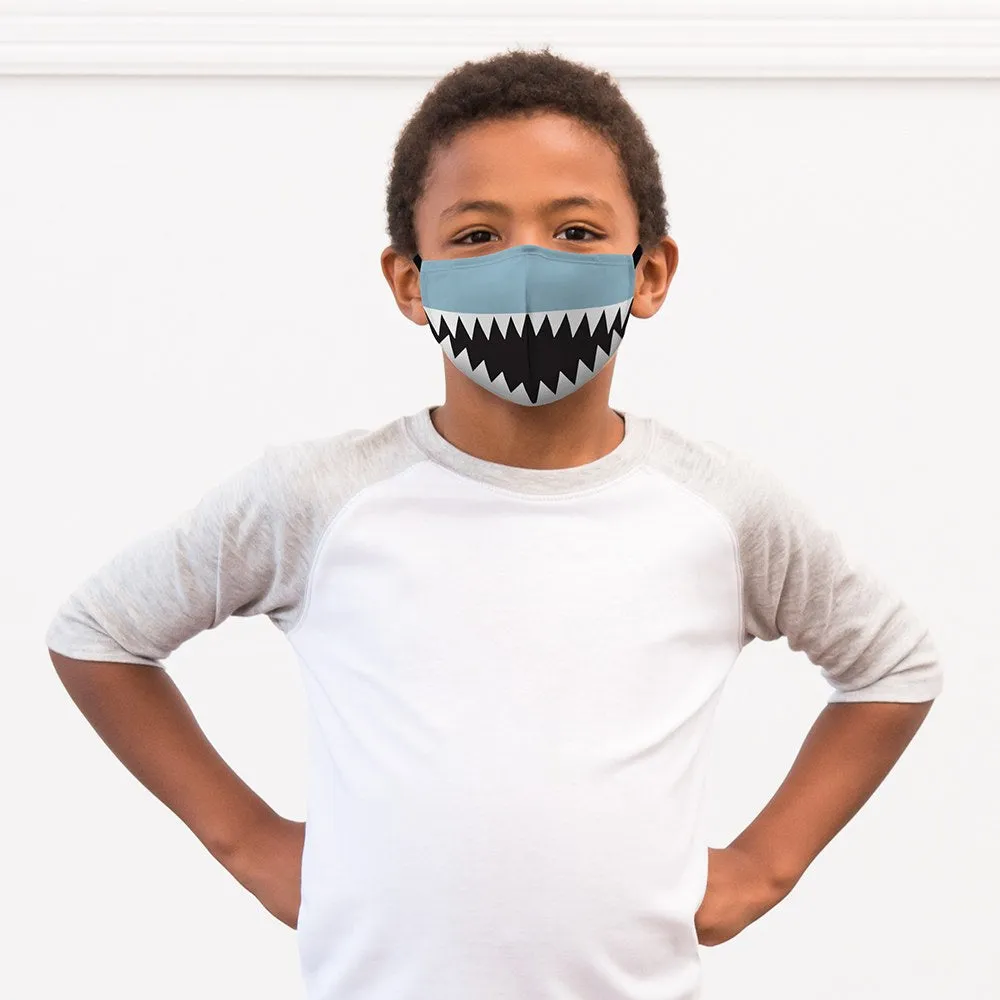 Shark Print Kids Protective Cloth Face Mask