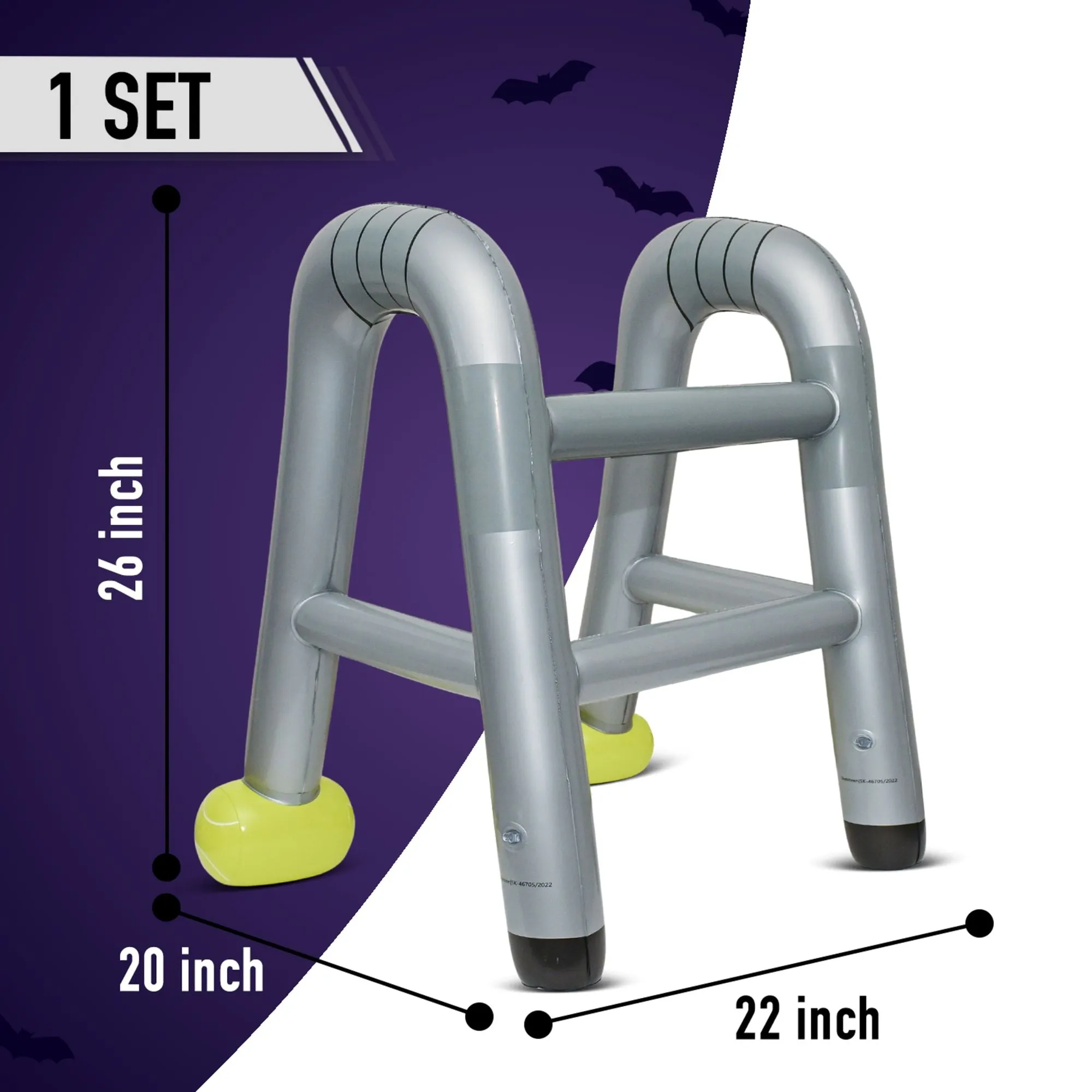 Skeleteen Old Man Inflatable Walker - Funny Gag Prop 100 Days of School Granny Inflatable Walkers Gift Joke Props for Adults and Kids