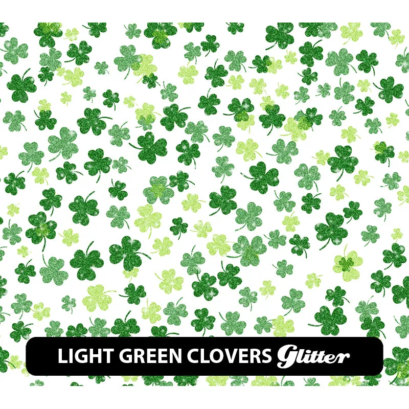 St. Patrick's Day Glitter Patterned HTV (12" x 12")