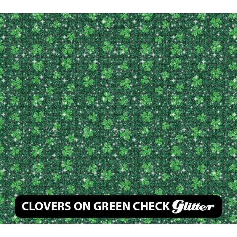 St. Patrick's Day Glitter Patterned HTV (12" x 12")