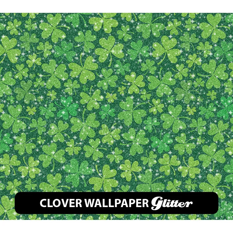 St. Patrick's Day Glitter Patterned HTV (12" x 12")