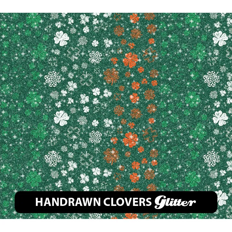 St. Patrick's Day Glitter Patterned HTV (12" x 12")