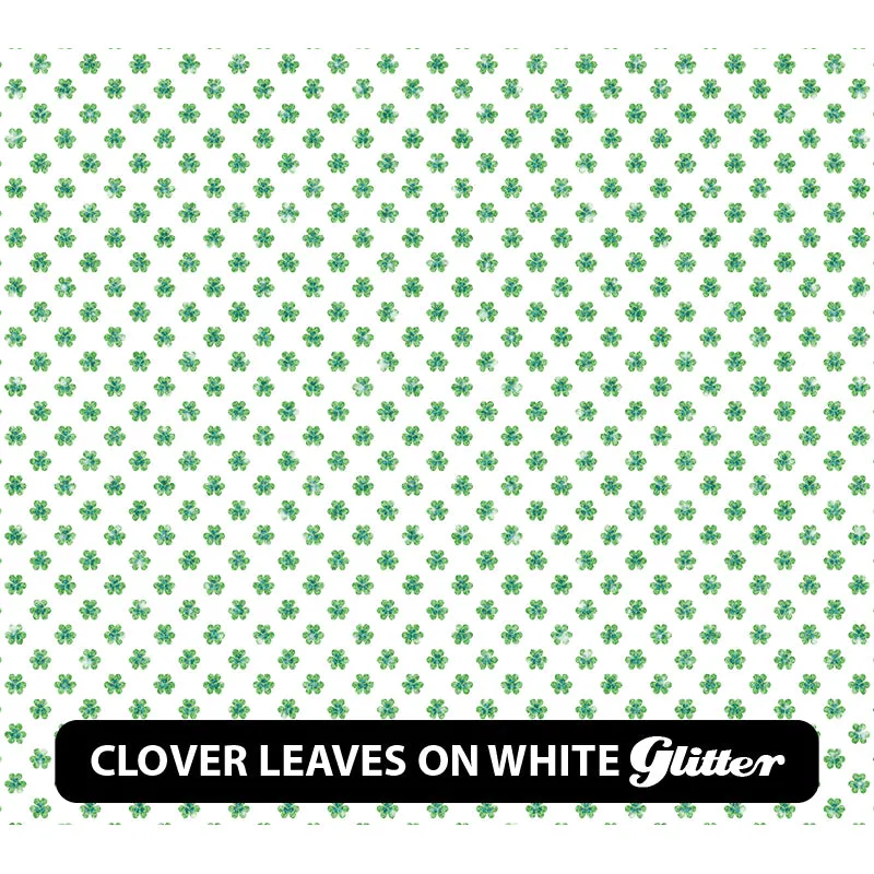 St. Patrick's Day Glitter Patterned HTV (12" x 12")