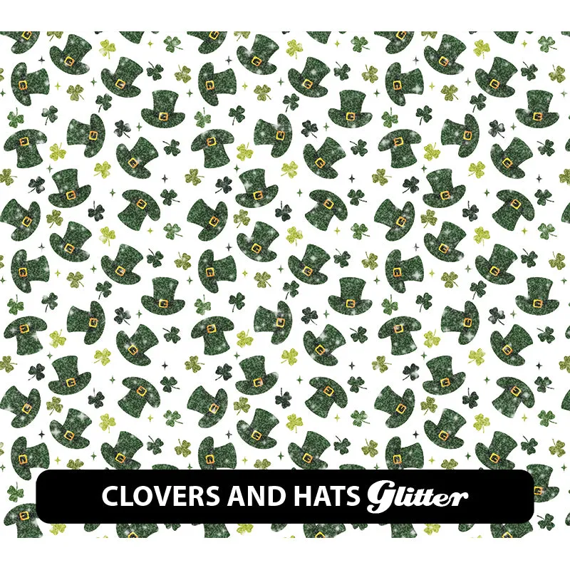 St. Patrick's Day Glitter Patterned HTV (12" x 12")