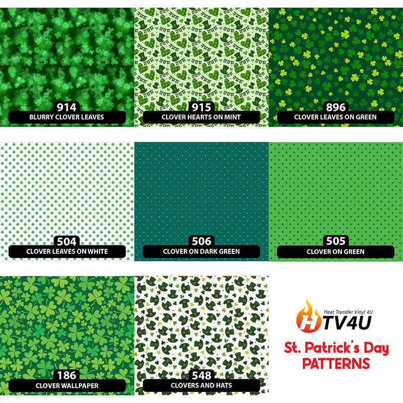 St. Patrick's Day Puff Patterned HTV (12" x 12")