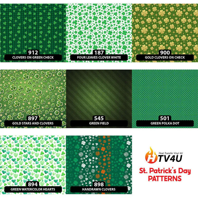 St. Patrick's Day Puff Patterned HTV (12" x 12")