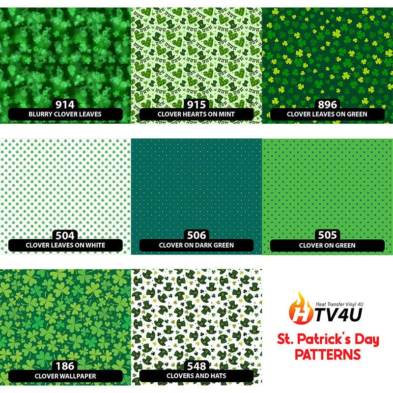 St. Patrick's Day Puff Patterned HTV (18.5" x 12")