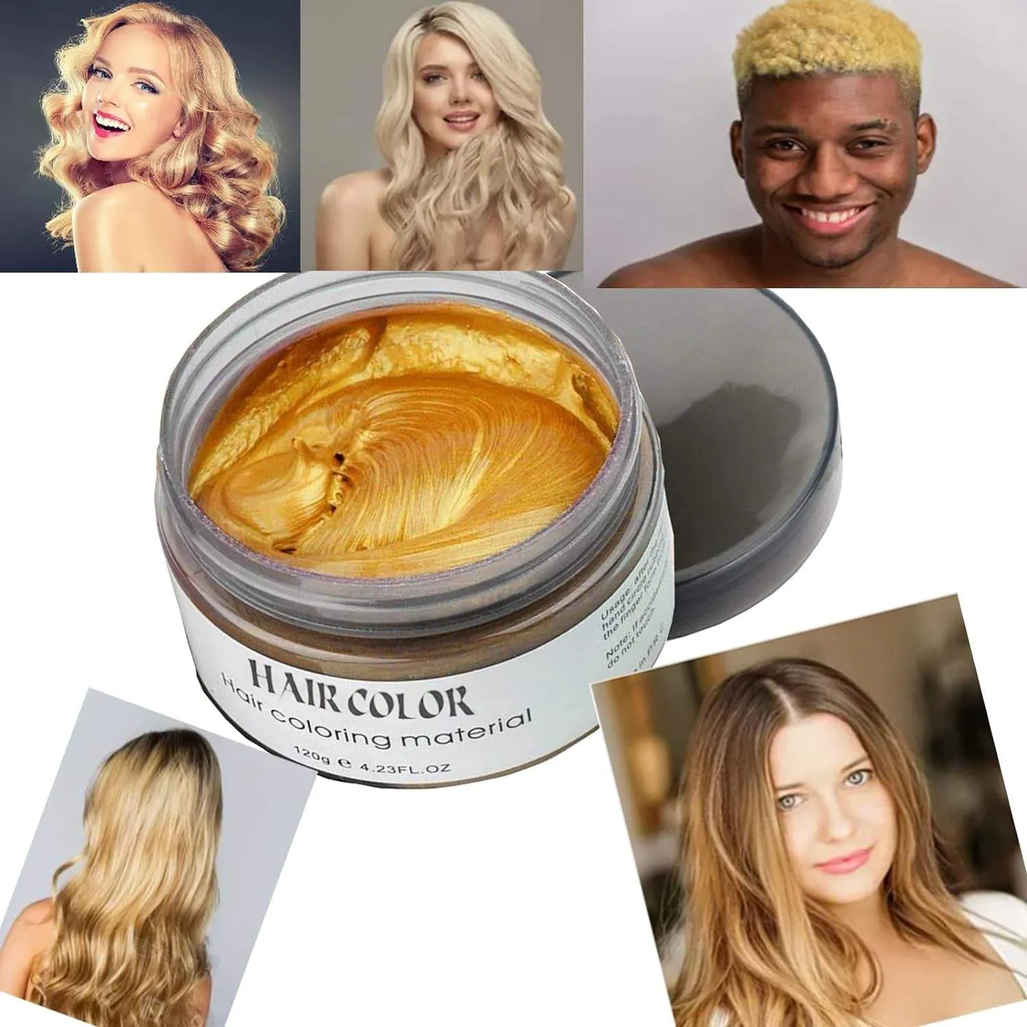 Temporary Gold Hair Color Wax