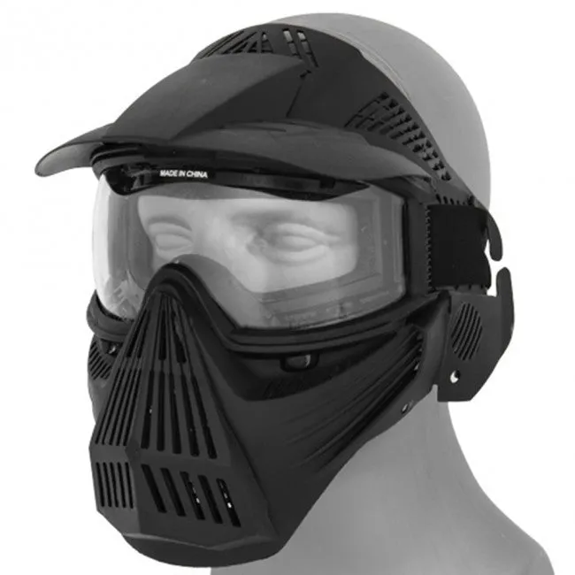 UKARMS Airsoft Full Face Mask with Goggles Lens Protection