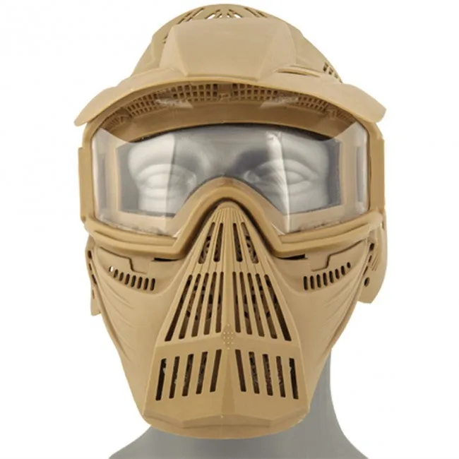 UKARMS Airsoft Full Face Mask with Goggles Lens Protection