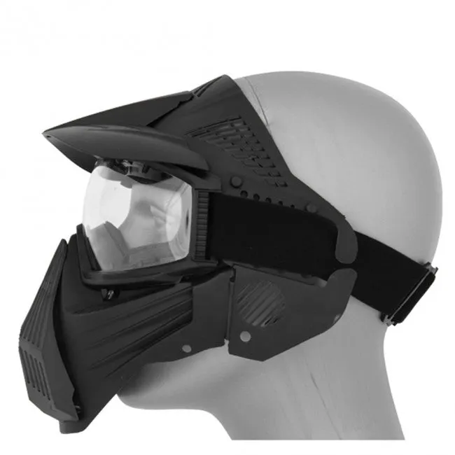 UKARMS Airsoft Full Face Mask with Goggles Lens Protection