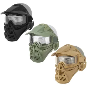 UKARMS Airsoft Full Face Mask with Goggles Lens Protection