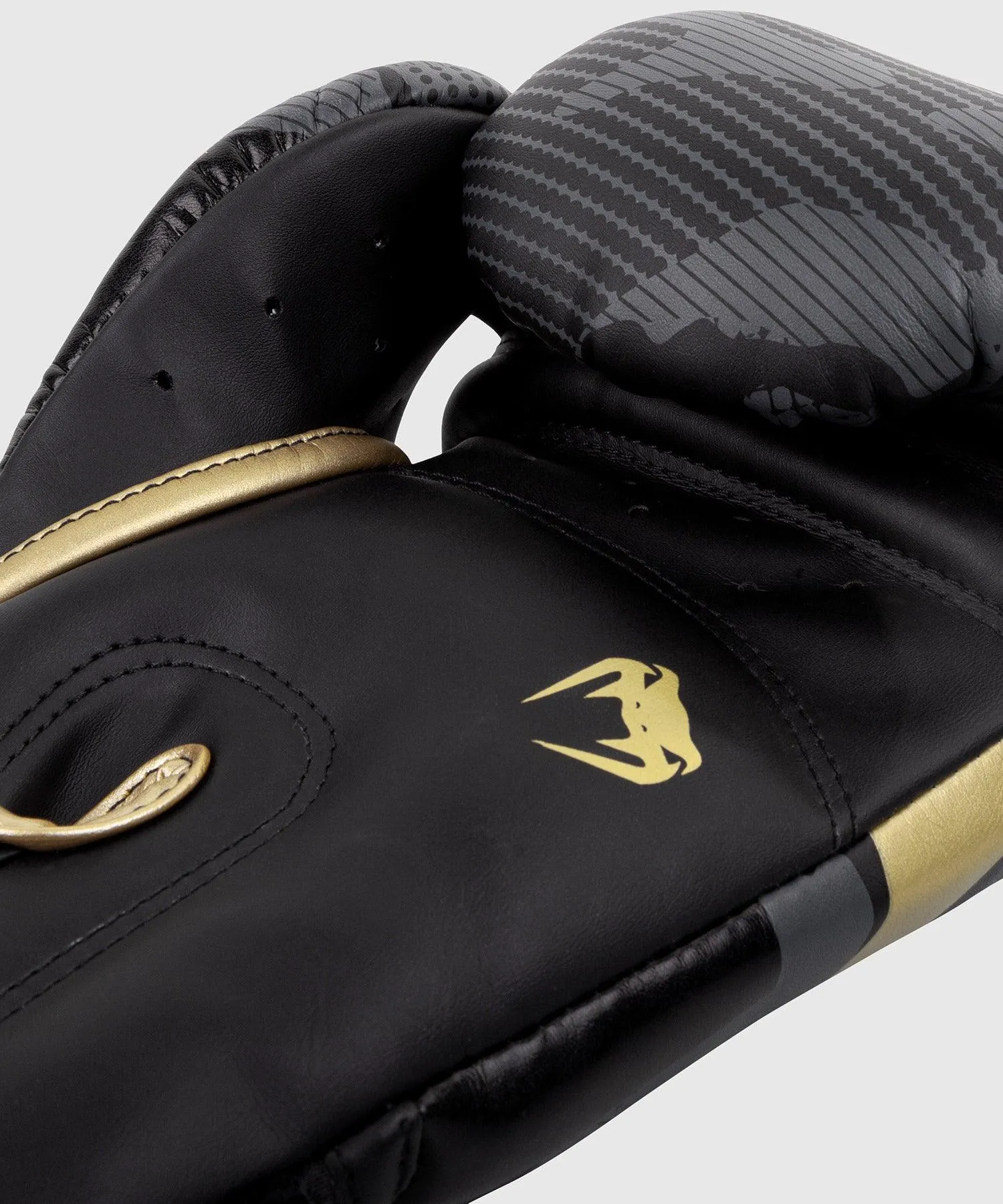 Venum Elite Boxing Gloves - Dark camo/Gold