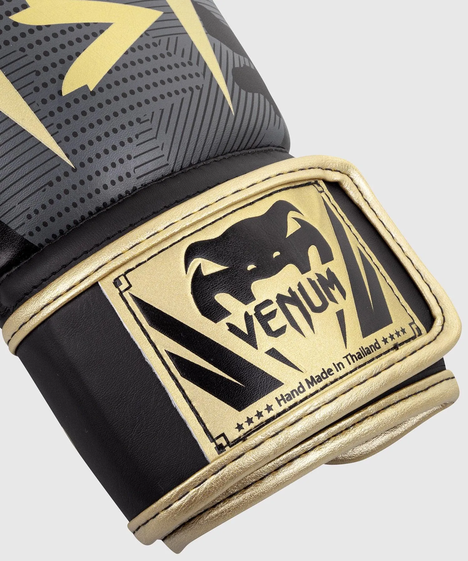 Venum Elite Boxing Gloves - Dark camo/Gold