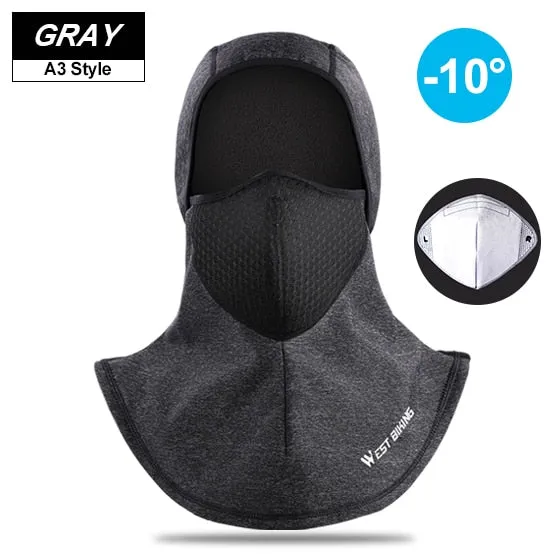 Winter Cycling Face Mask Fleece Thermal Balaclava Keep Warm Windproof Ski Mask Cap Snowboard Bike Bicycle Face Mask