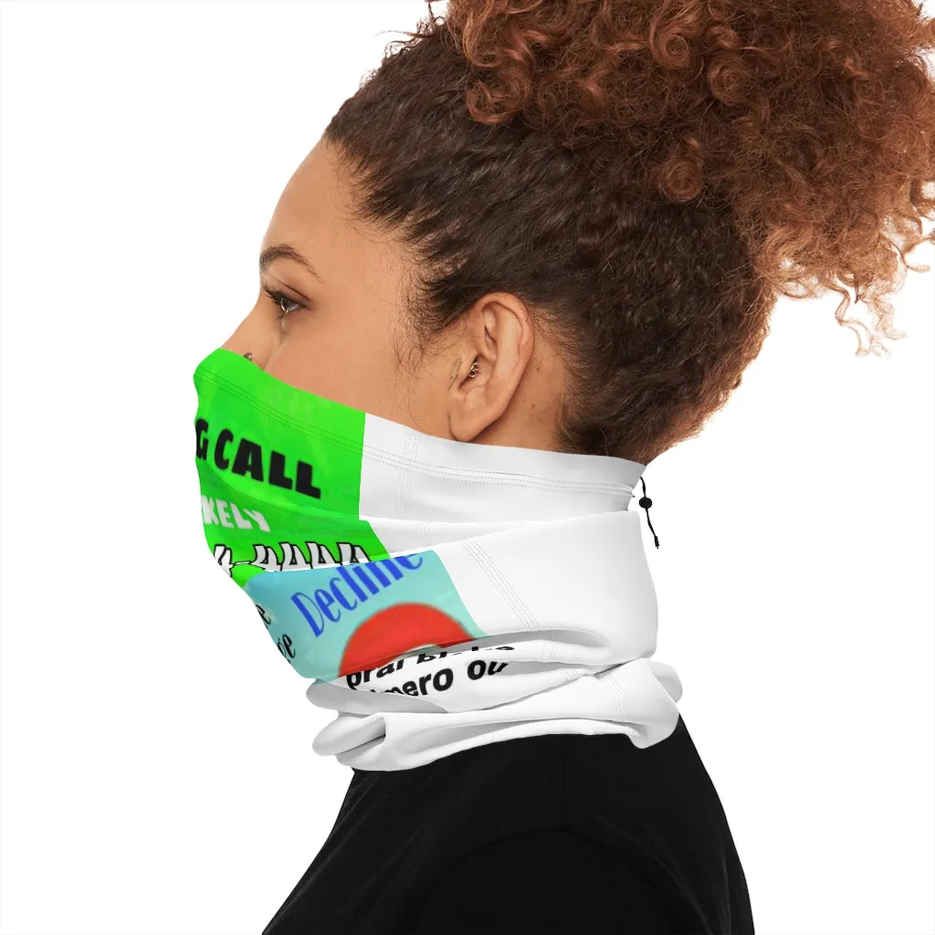 Winter Neck Gaiter With Drawstring