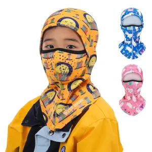 Winter Warm Boy Girl Hood Cap Soft Fleece Children Bike Balaclava Sport Scarf Neck Warmer Ski Full Face Cover